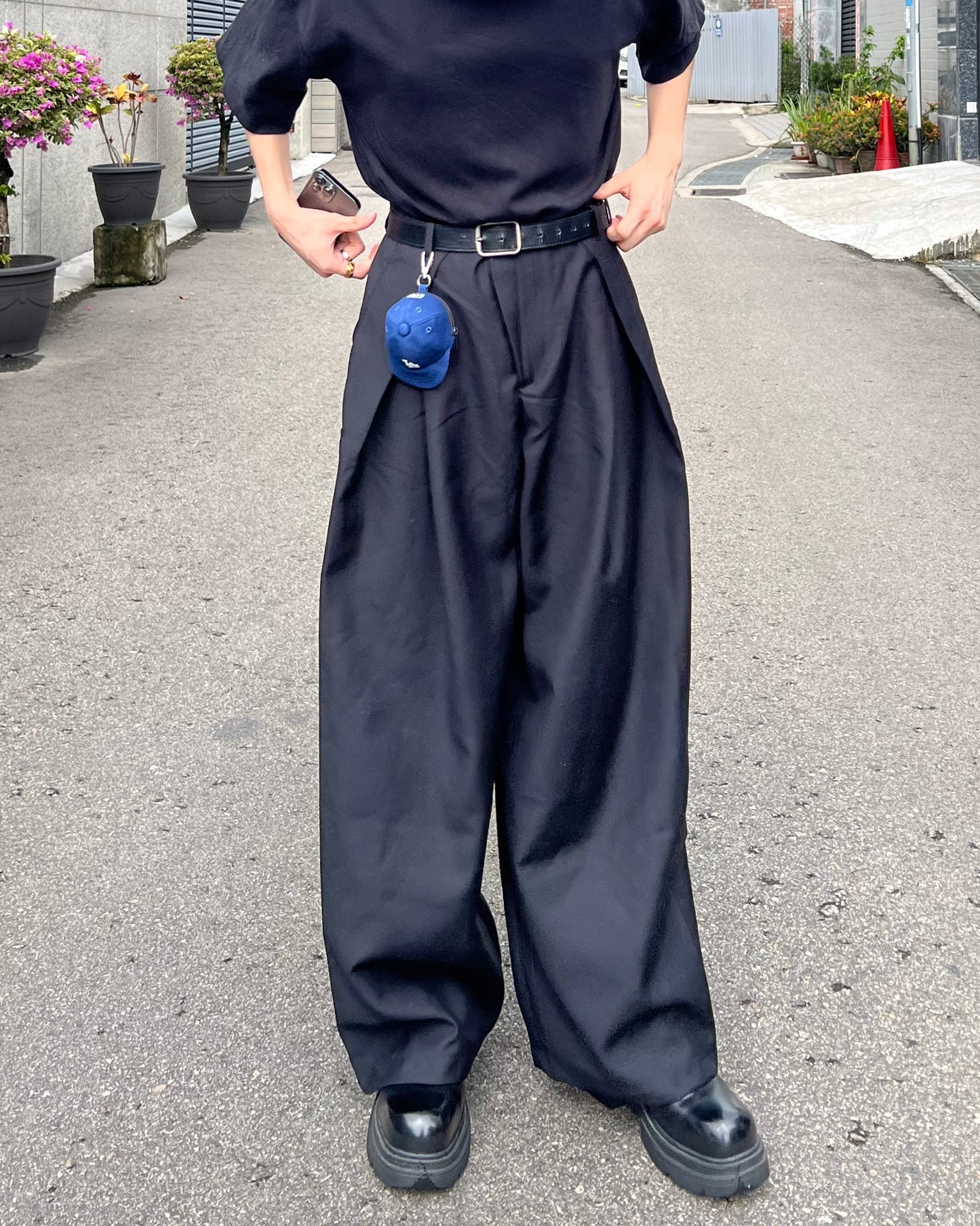 Pleated Loose Suit Pants