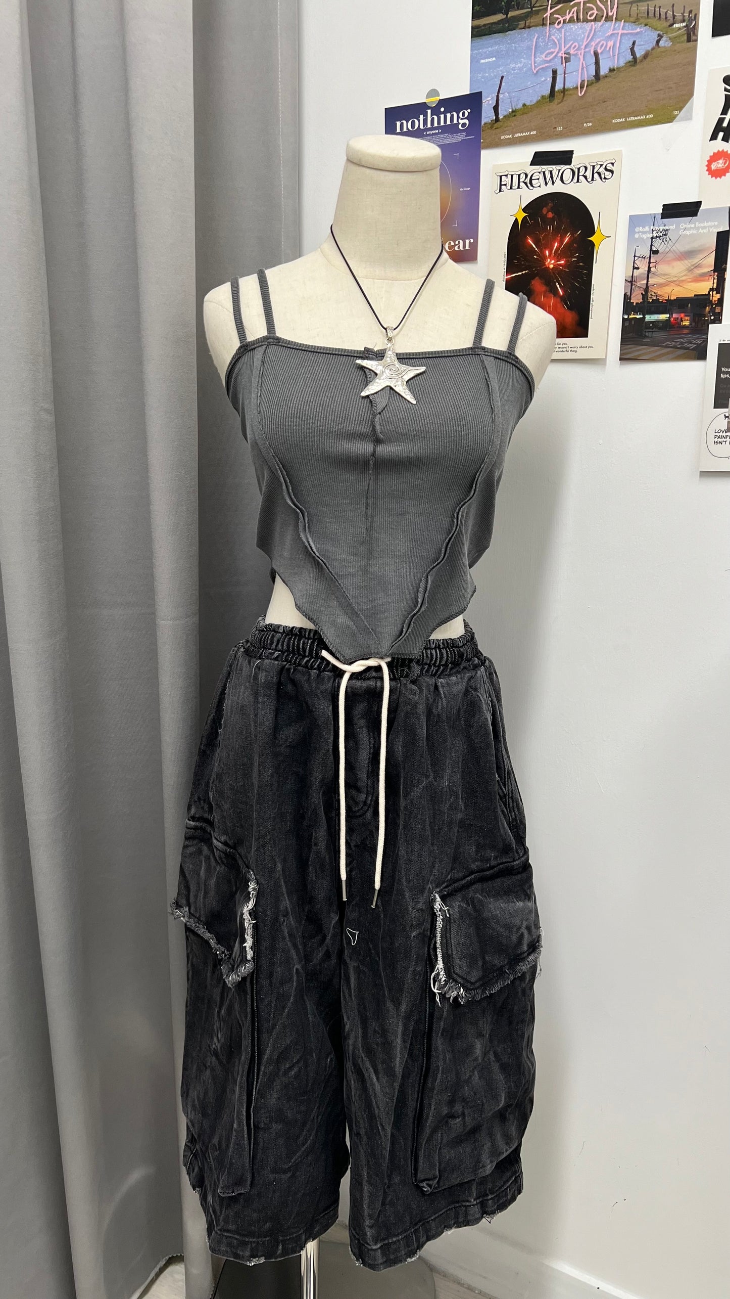 Fringe Cargo Shorts