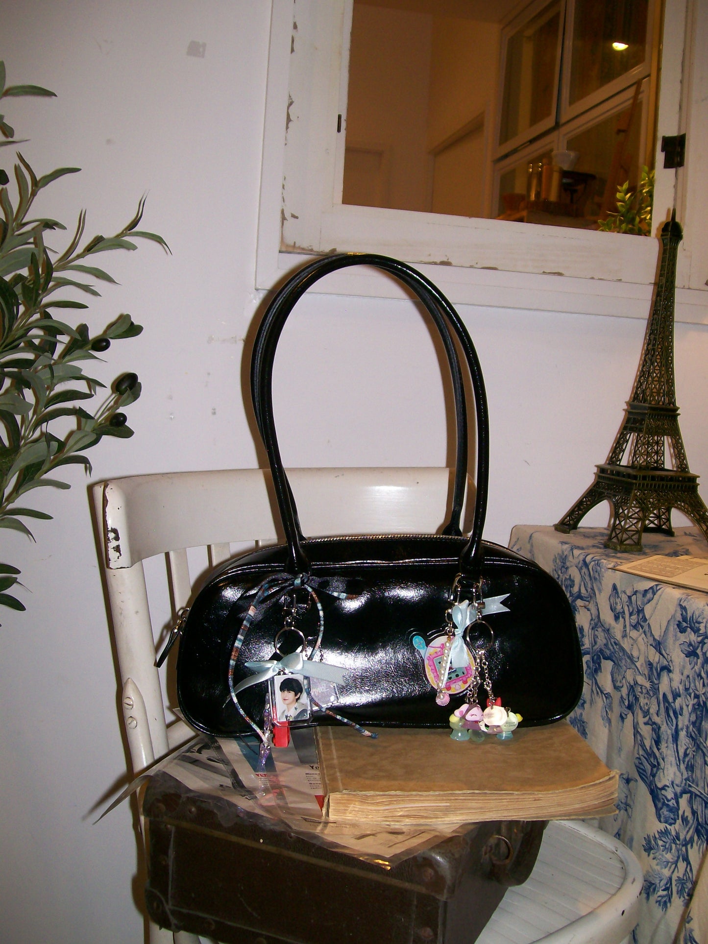 Leather Baguette Bag