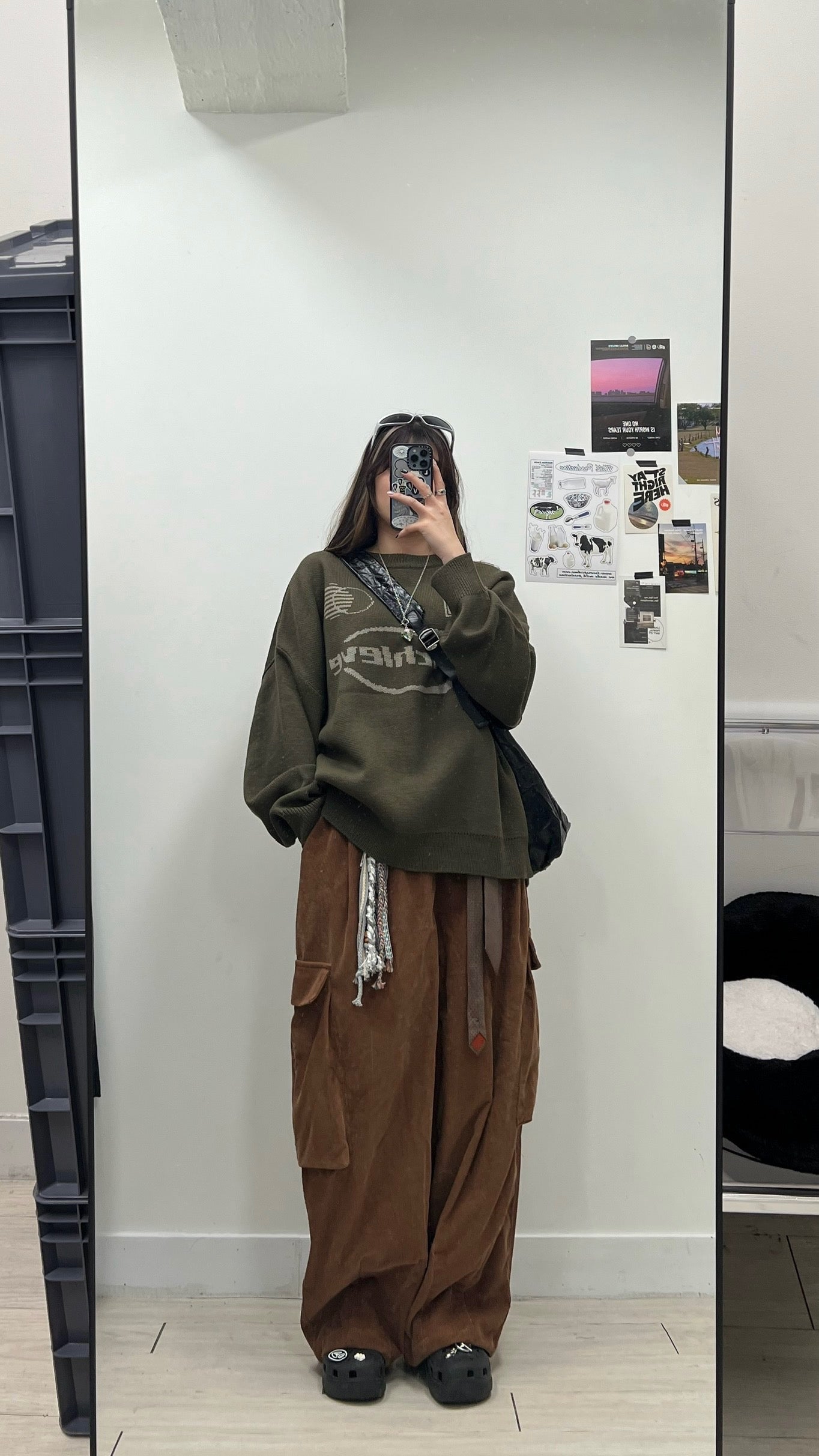Corduroy Cargo Balloon Pants