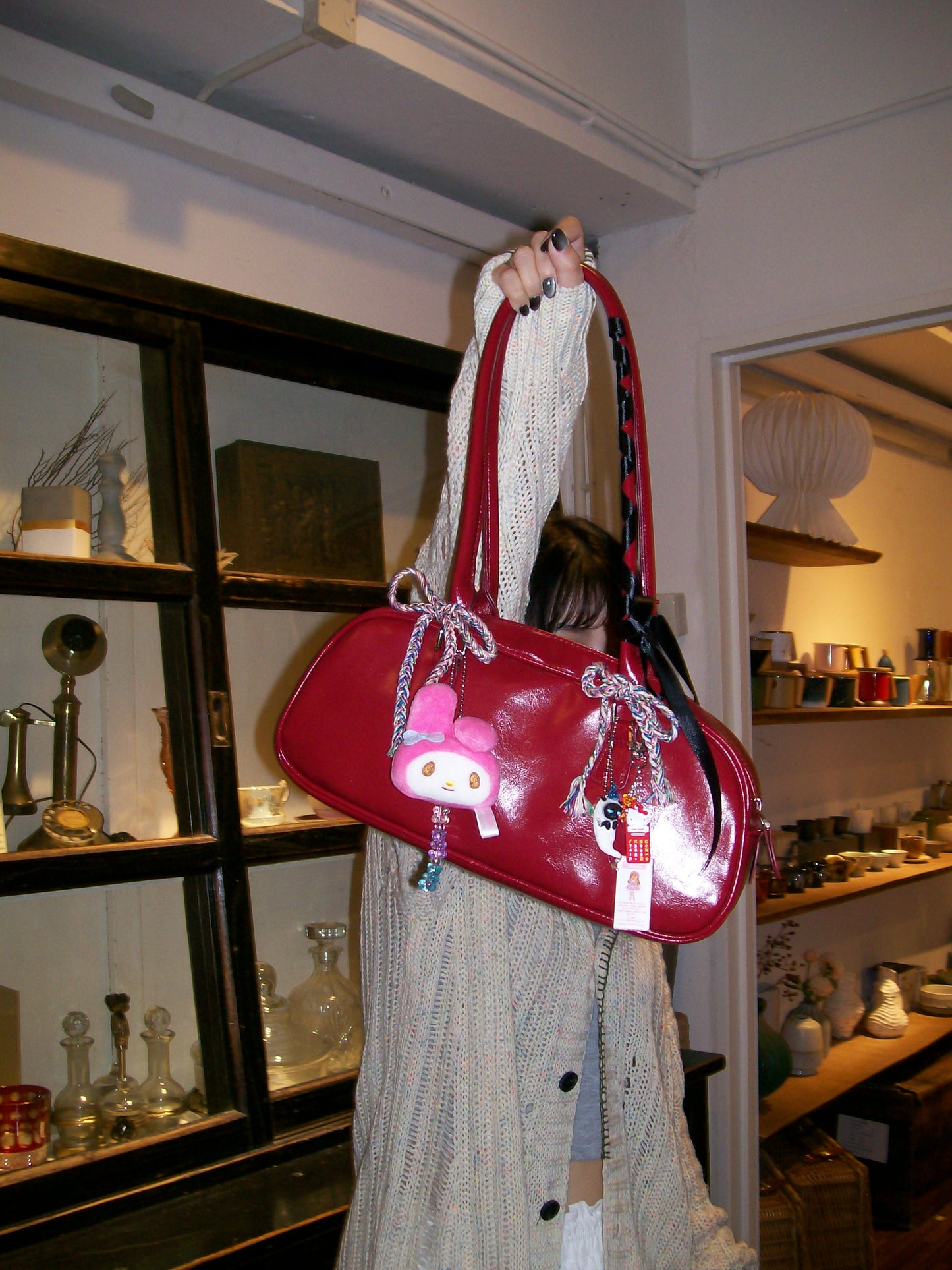 Leather Baguette Bag