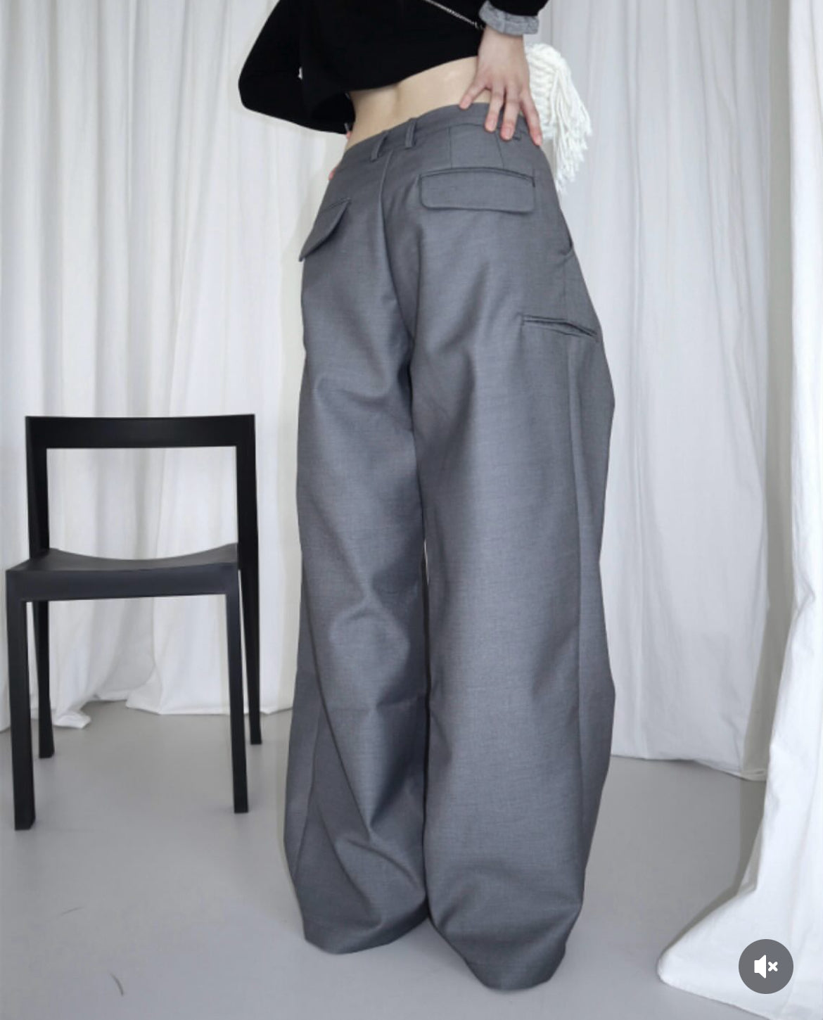 Pleated Loose Suit Pants