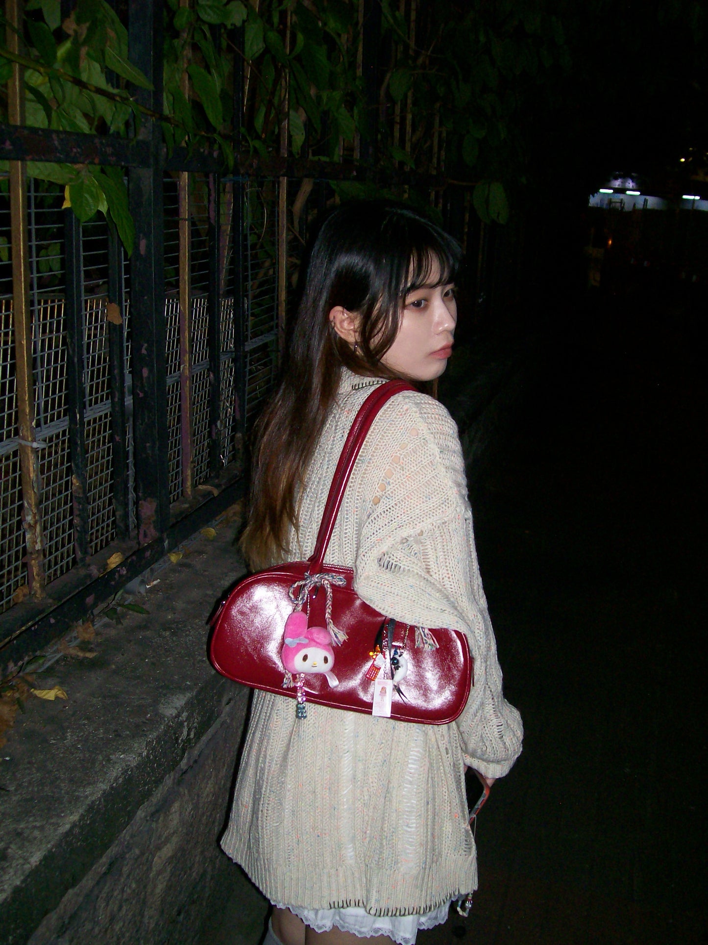 Leather Baguette Bag