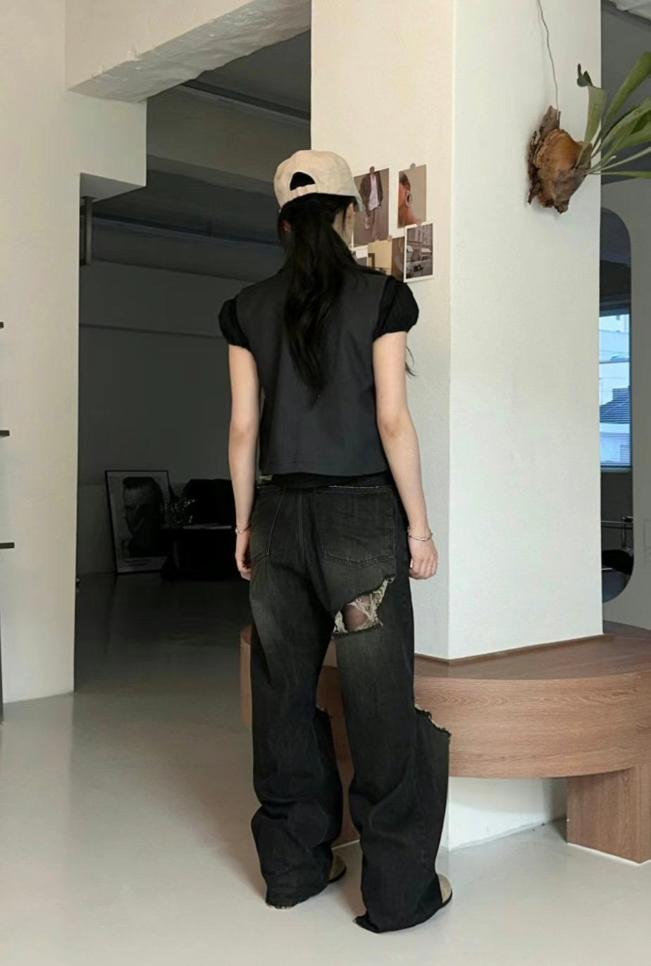 Ripped Baggy Denim Jeans (預訂)