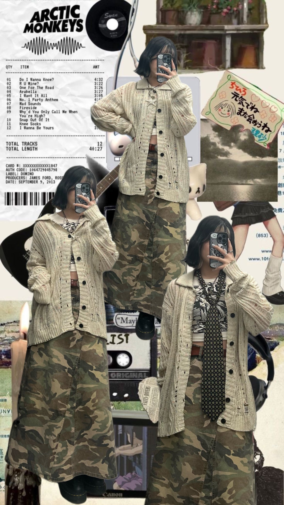 Camouflage Pattern A-line Skirt