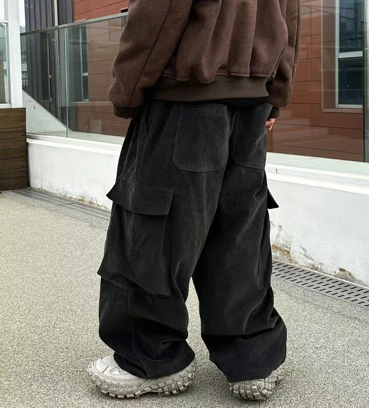 Corduroy Cargo Balloon Pants