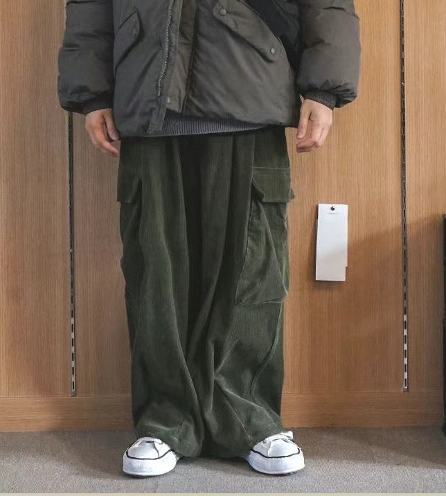 Corduroy Cargo Balloon Pants