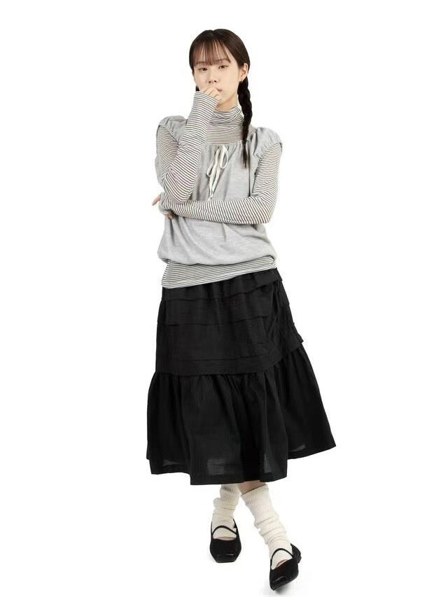 Milky Frill Flare Skirt