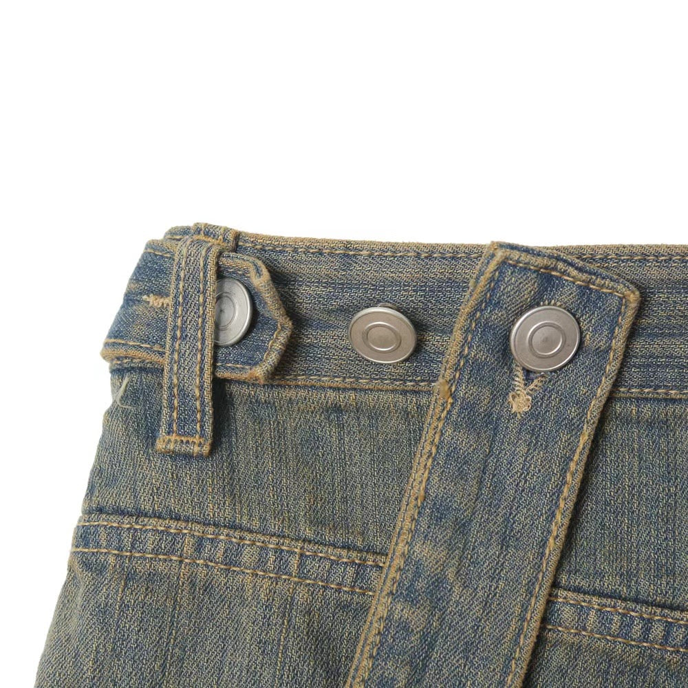 Straps Denim Shorts