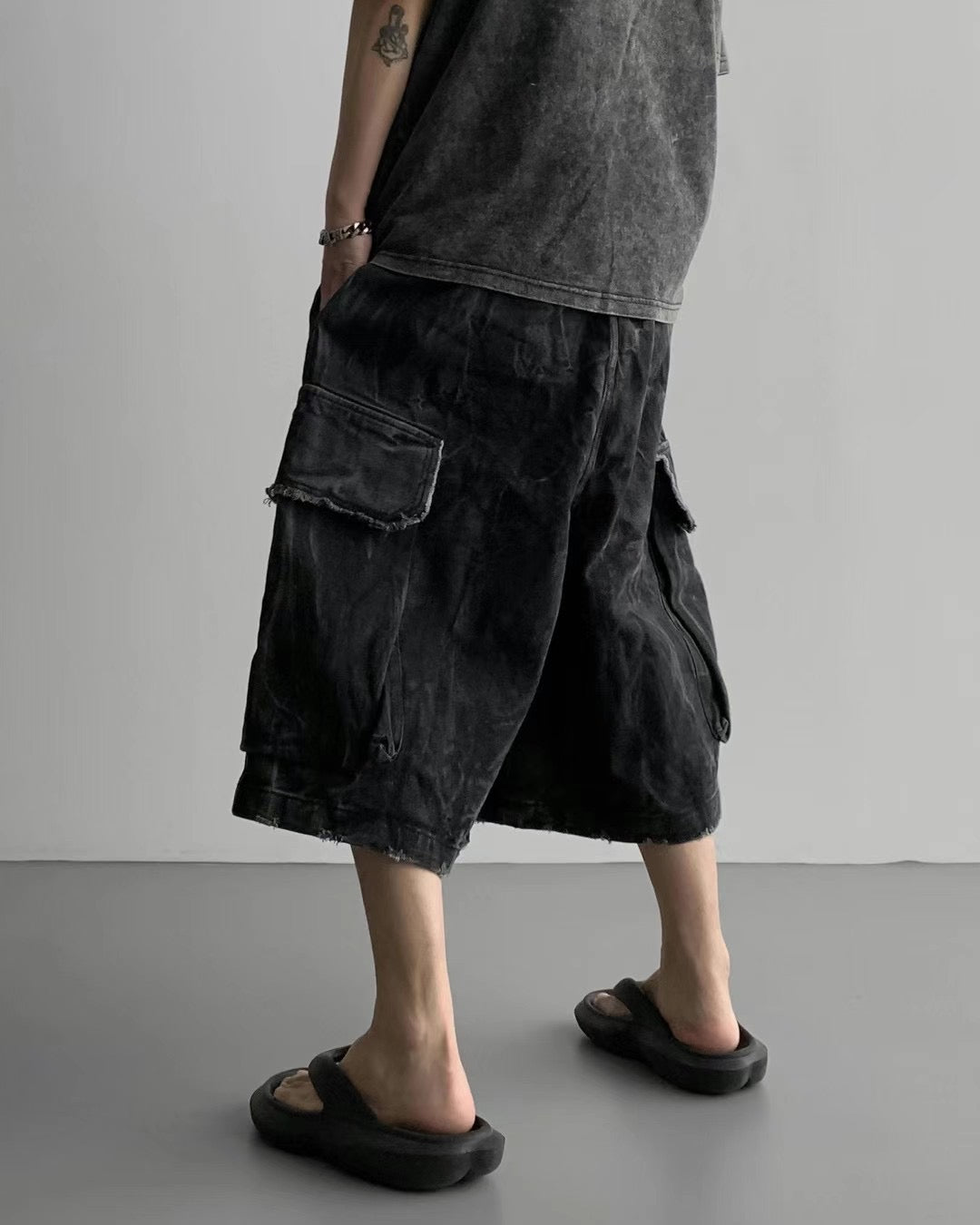 Fringe Cargo Shorts