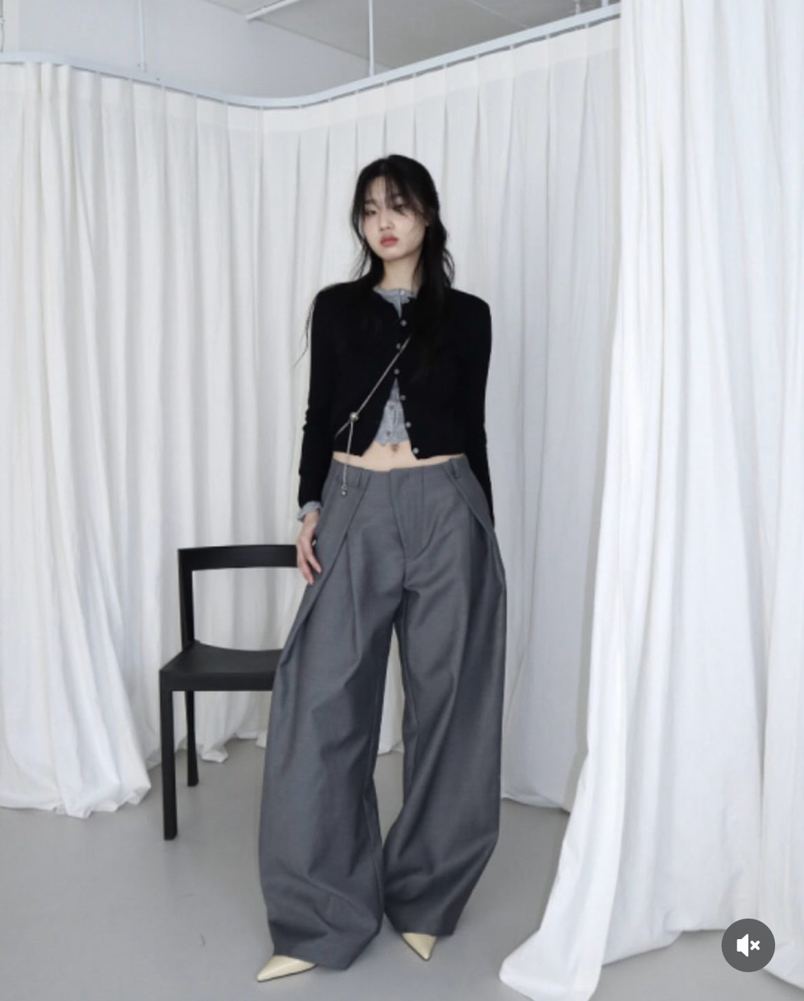 Pleated Loose Suit Pants