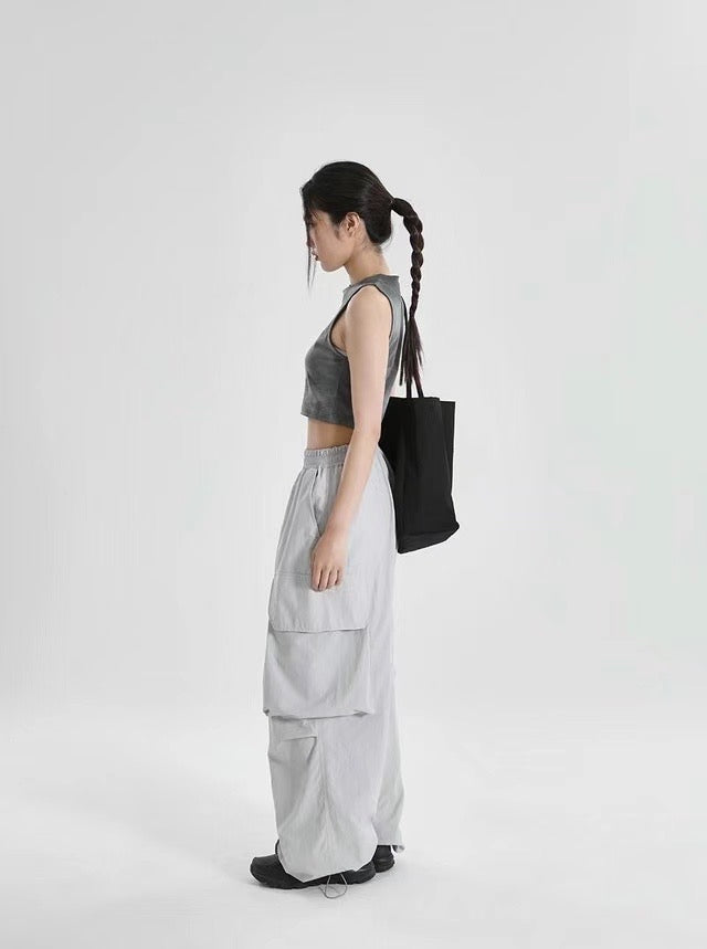 Nylon Cargo Balloon Pants