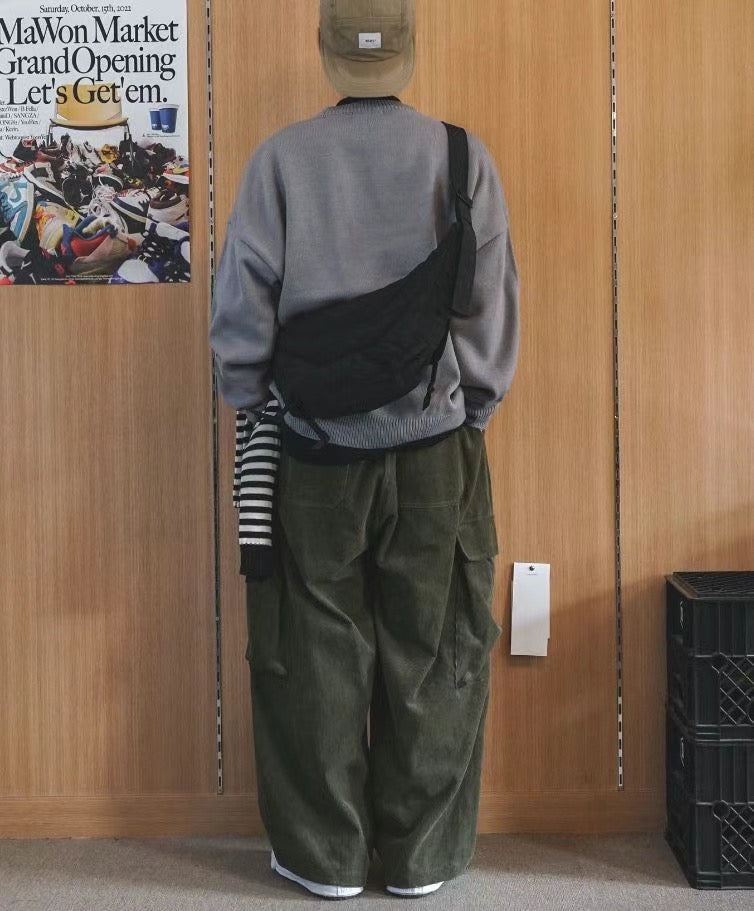 Corduroy Cargo Balloon Pants
