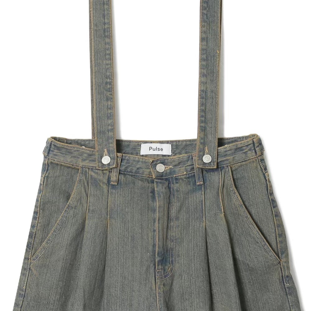 Straps Denim Shorts