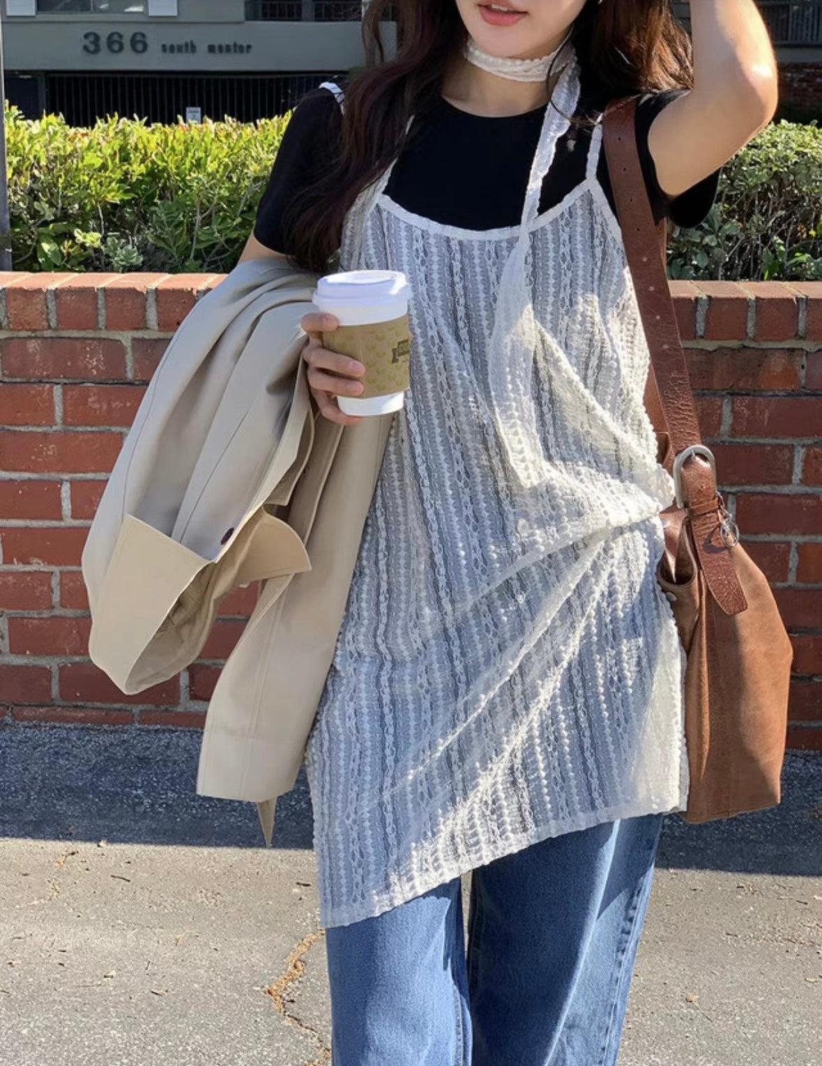 Lace OPS & Scarf Set