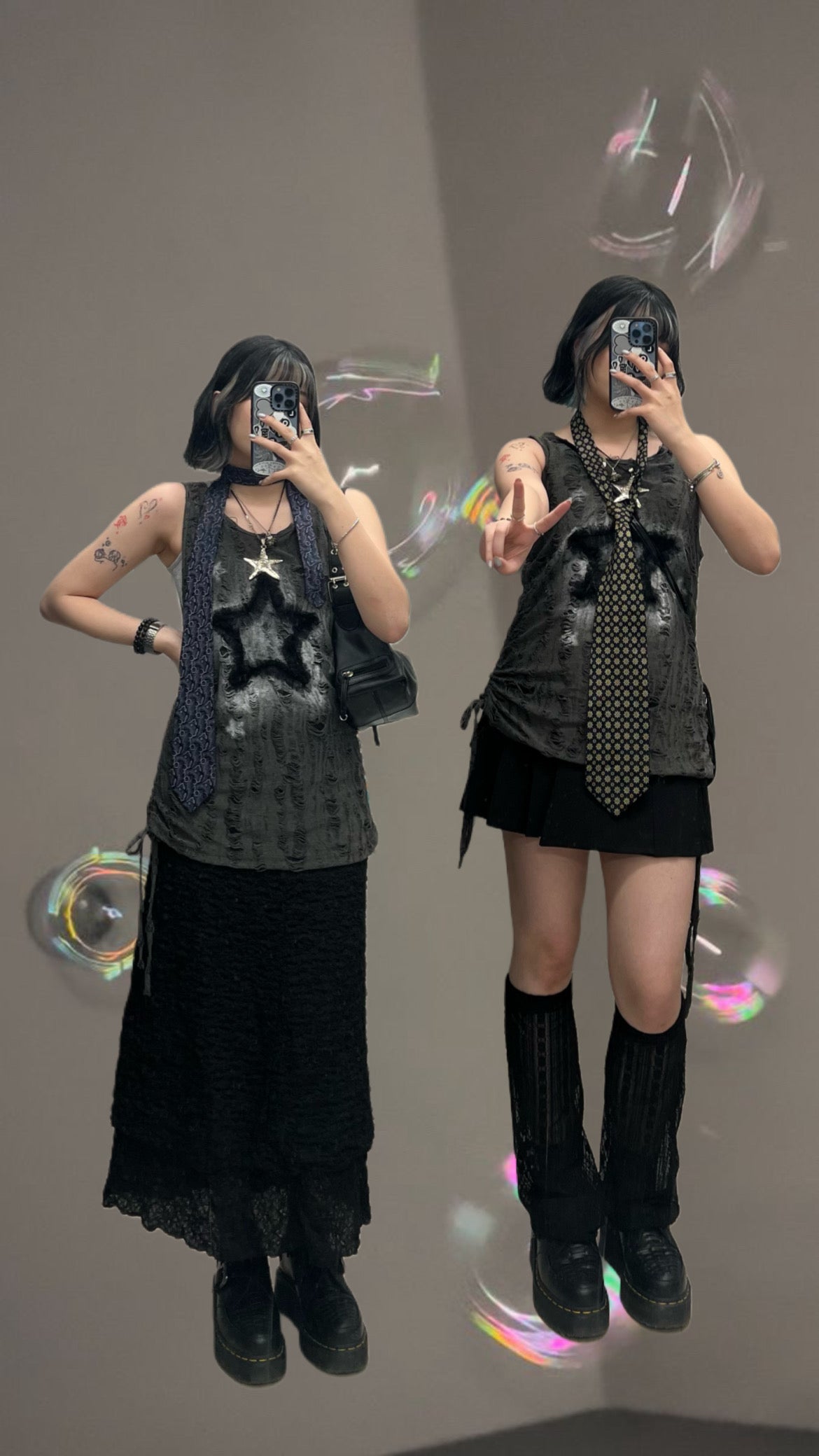 Double Layer Wrinkle Skirt