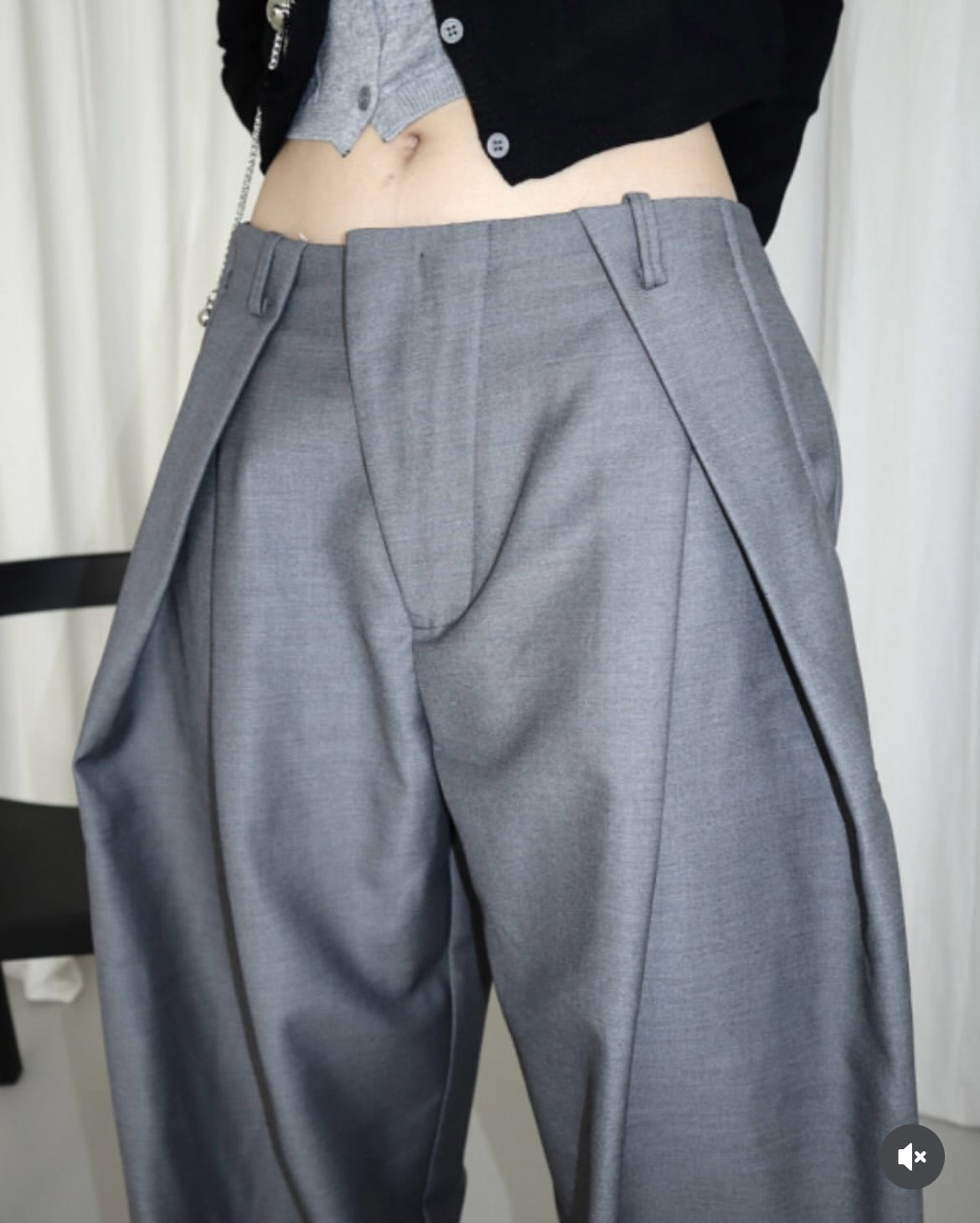 Pleated Loose Suit Pants