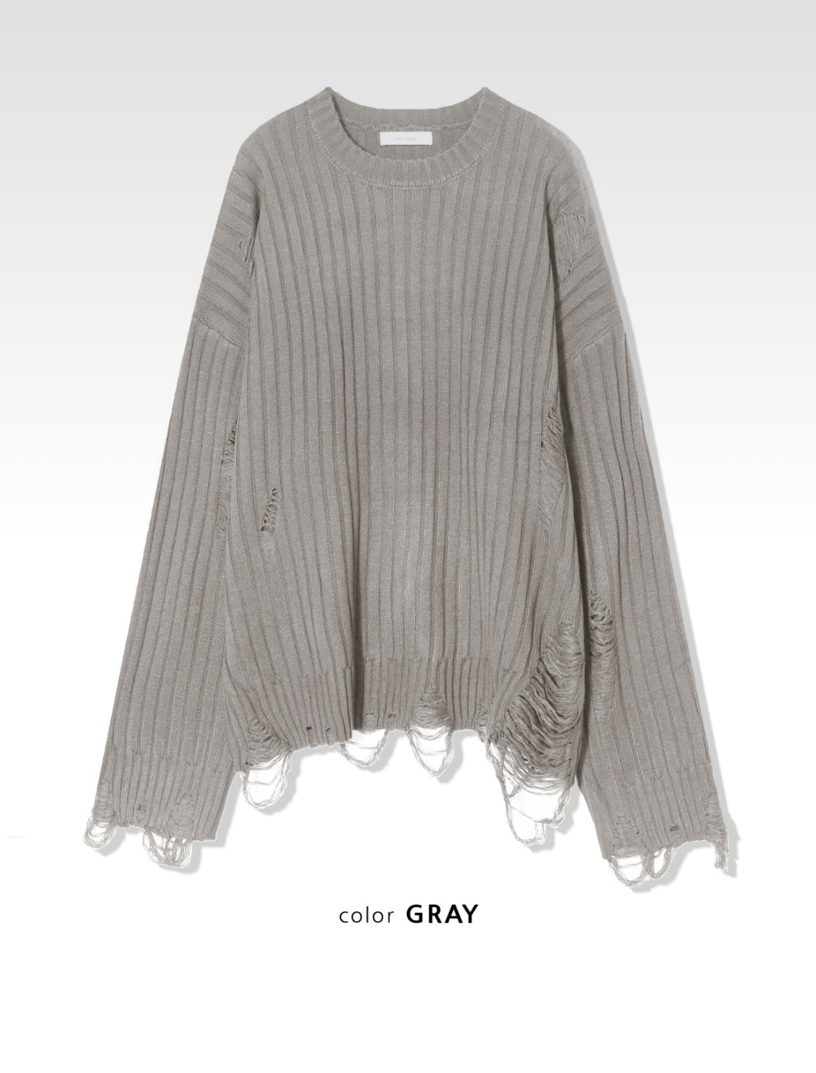 Ribbed Damage Knitwear