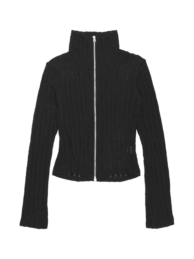 Snow Two-ways Zipper Crop Top