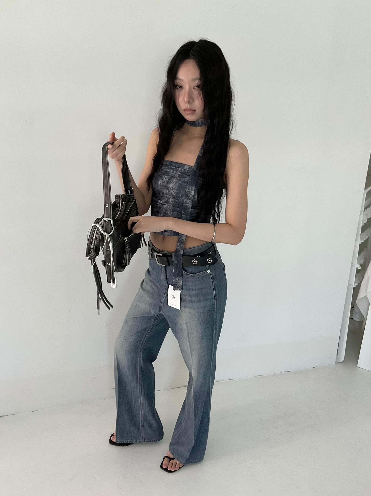 Tie-dye Tube Top w/ Scarf