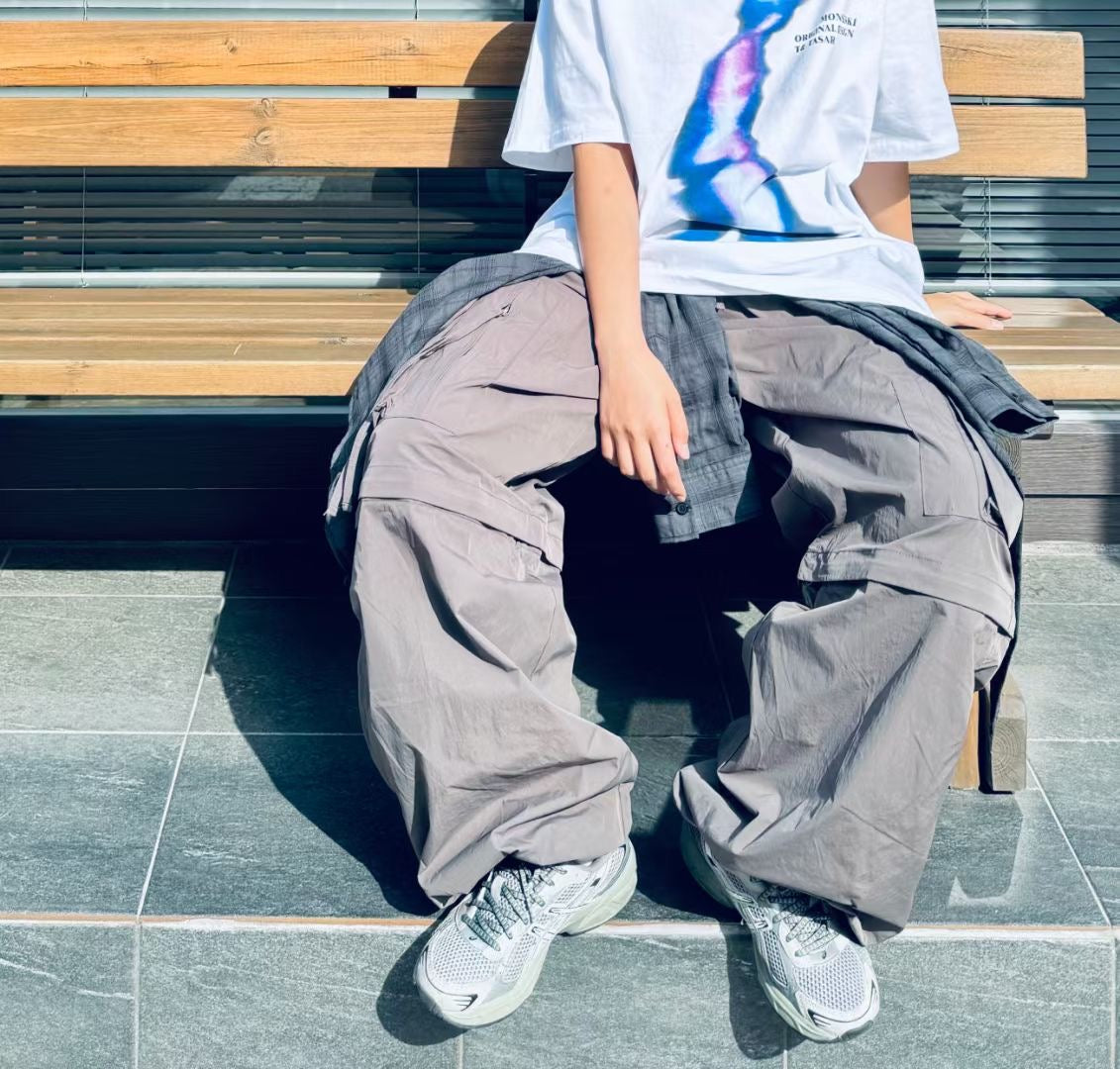 Two-ways Nylon Cargo Pants