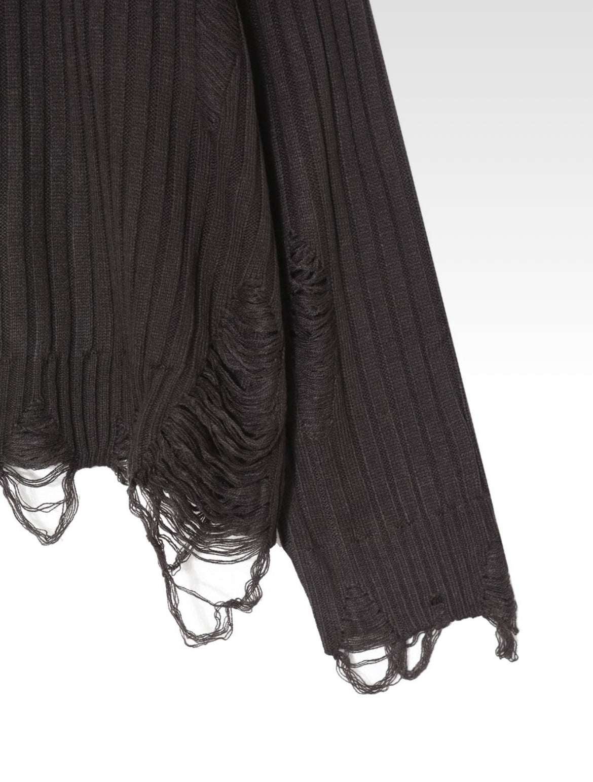 Ribbed Damage Knitwear