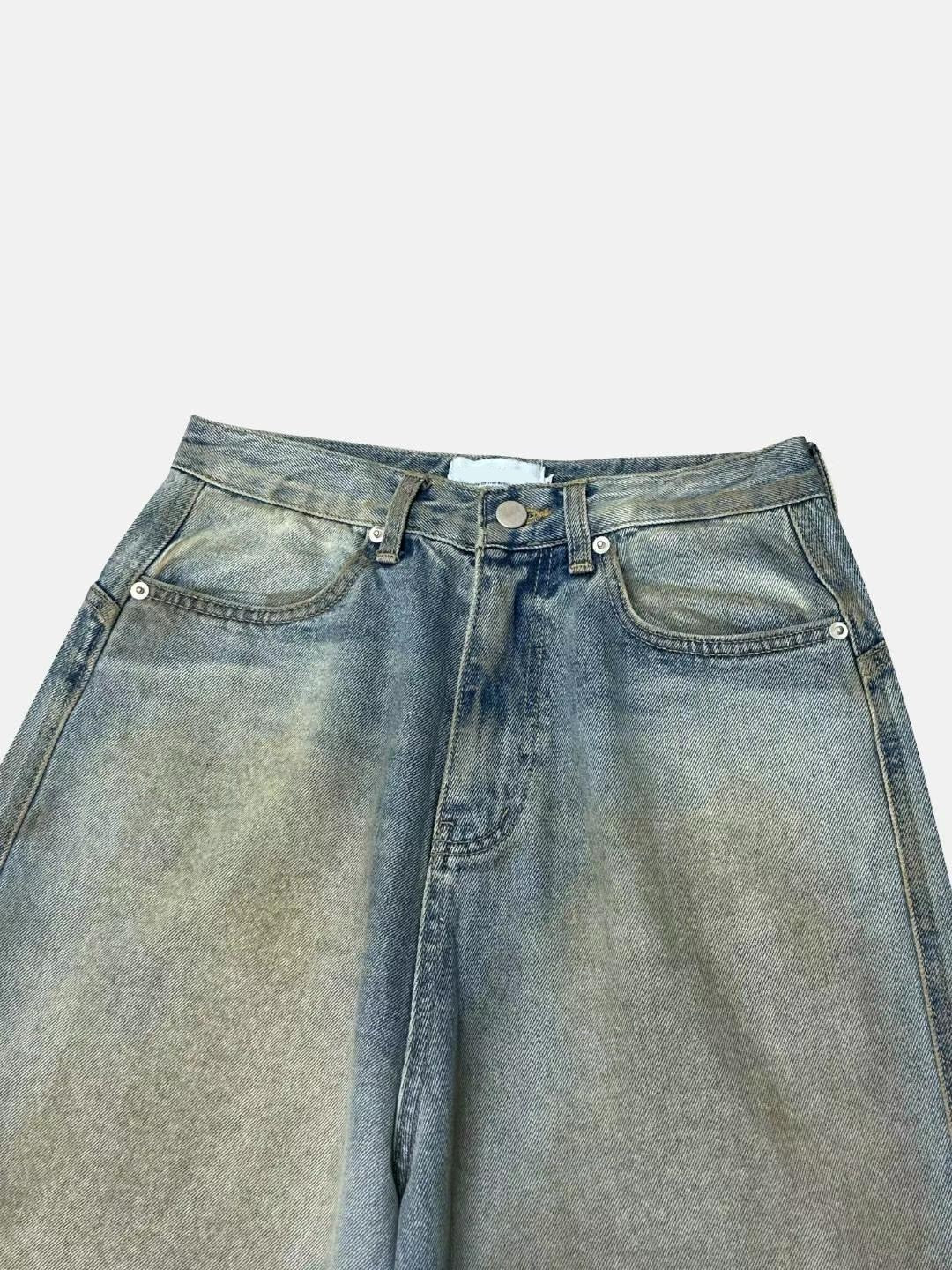 Dirty Damaged Baggy Denim Jeans