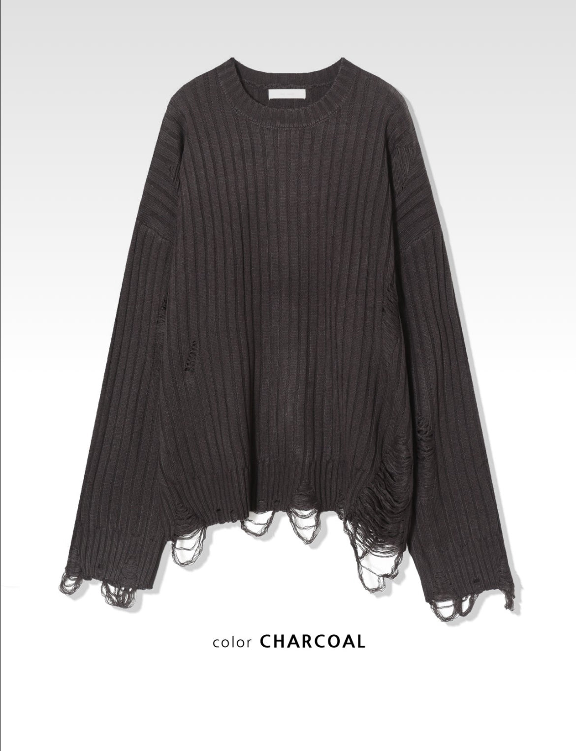 Ribbed Damage Knitwear
