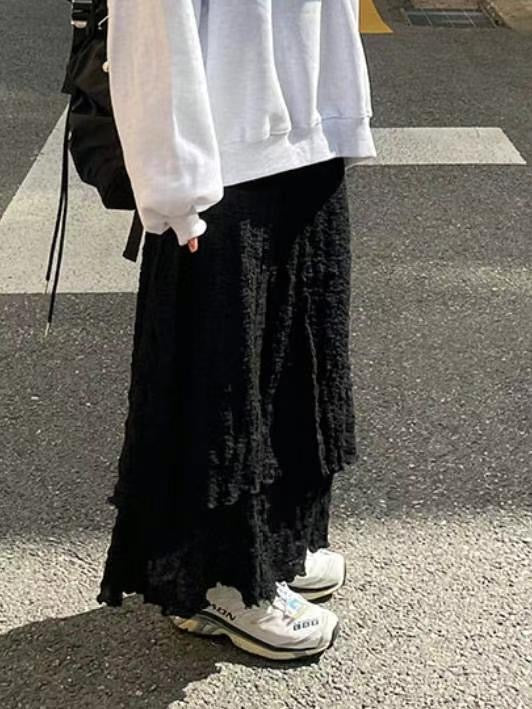 Double Layer Wrinkle Skirt