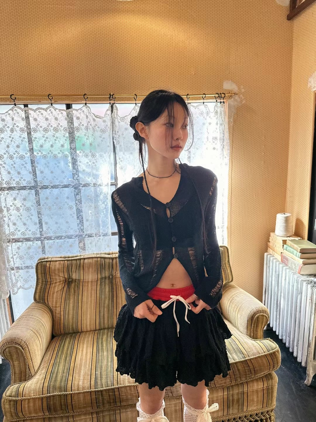 Damaged Knit Cardigan