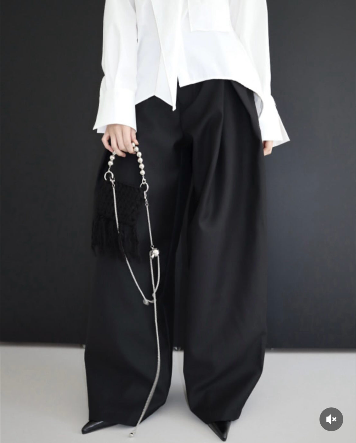 Pleated Loose Suit Pants