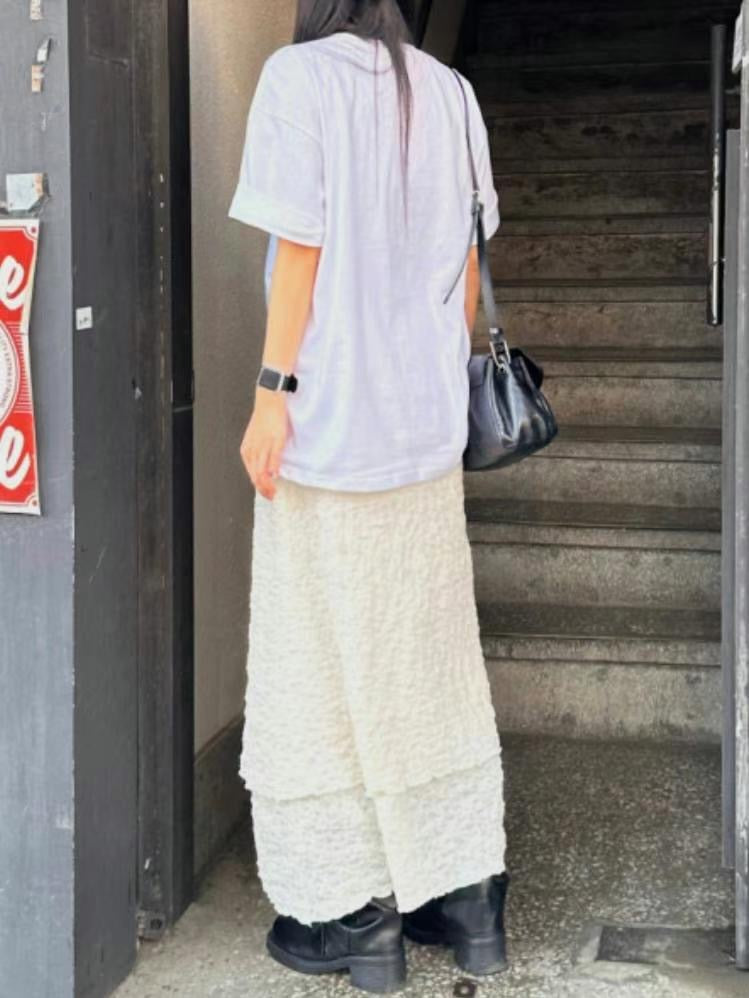 Double Layer Wrinkle Skirt