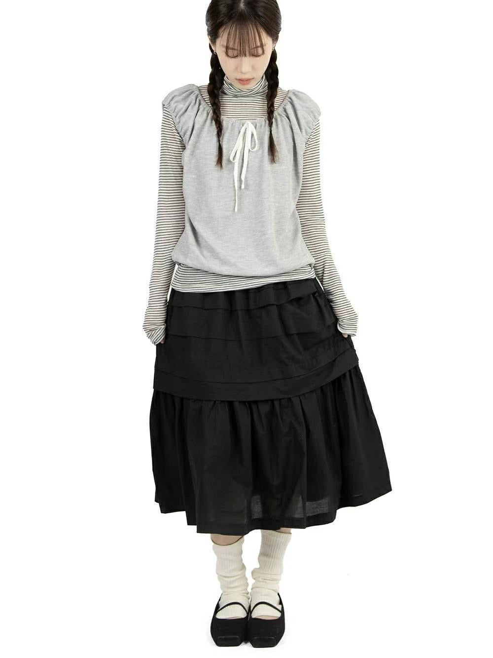 Milky Frill Flare Skirt
