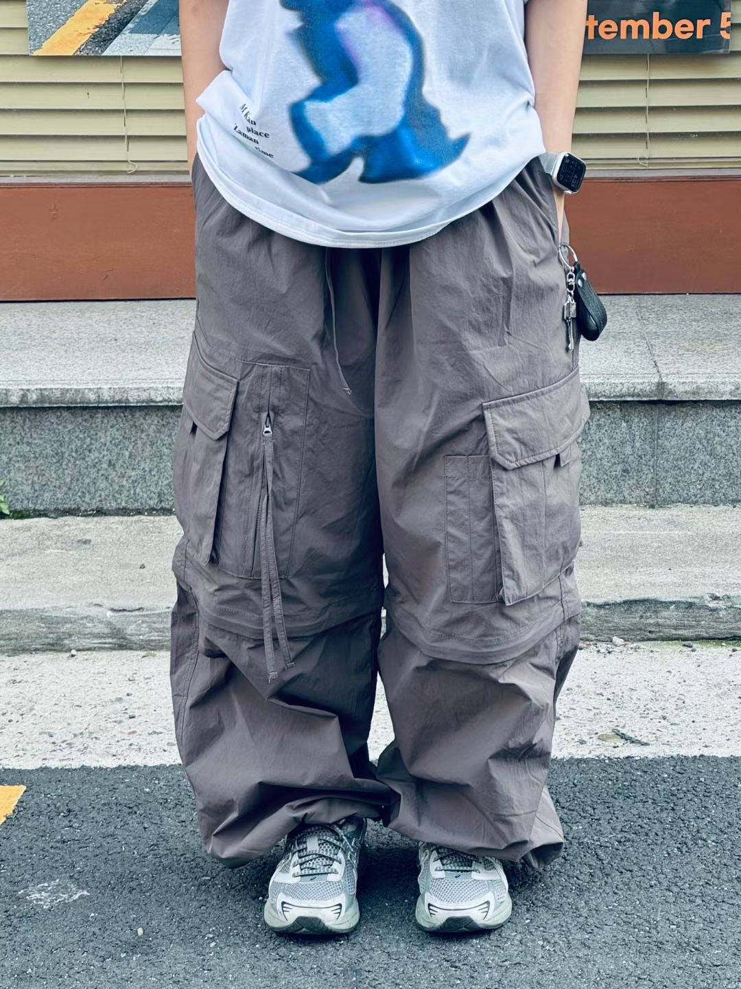 Two-ways Nylon Cargo Pants