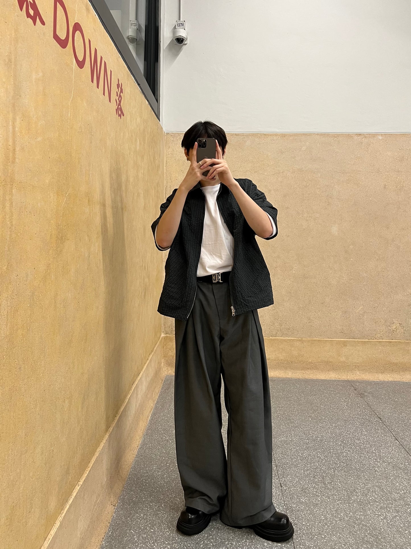Pleated Loose Suit Pants