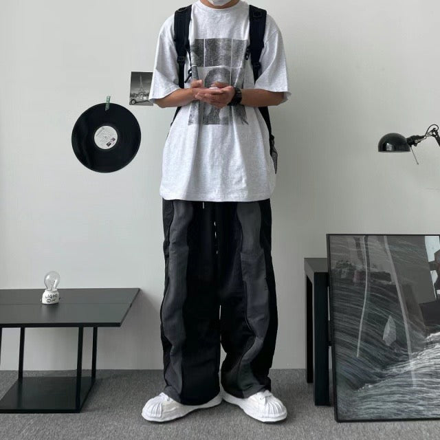 Stitching Style Nylon Pants