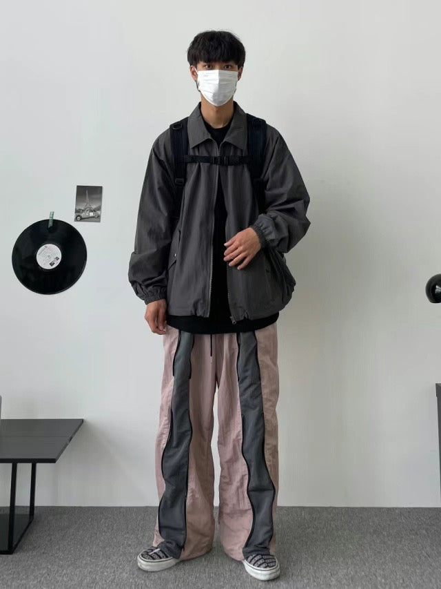 Stitching Style Nylon Pants