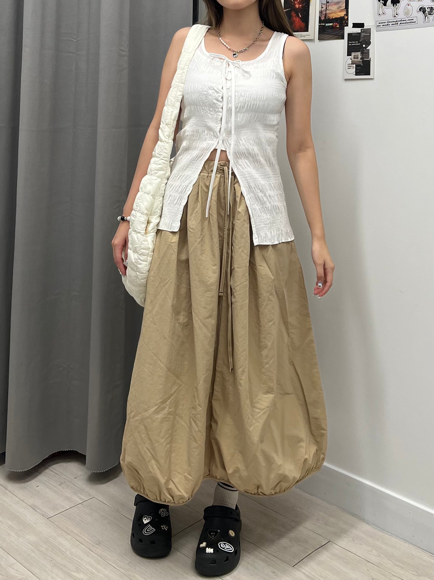 Stitching Balloon Skirt