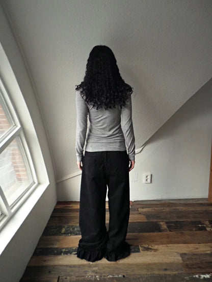 Ruffle Wide Pants
