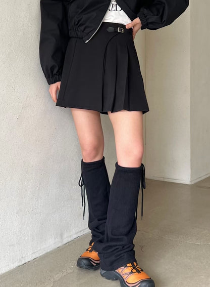 Buckle Mini Skirt
