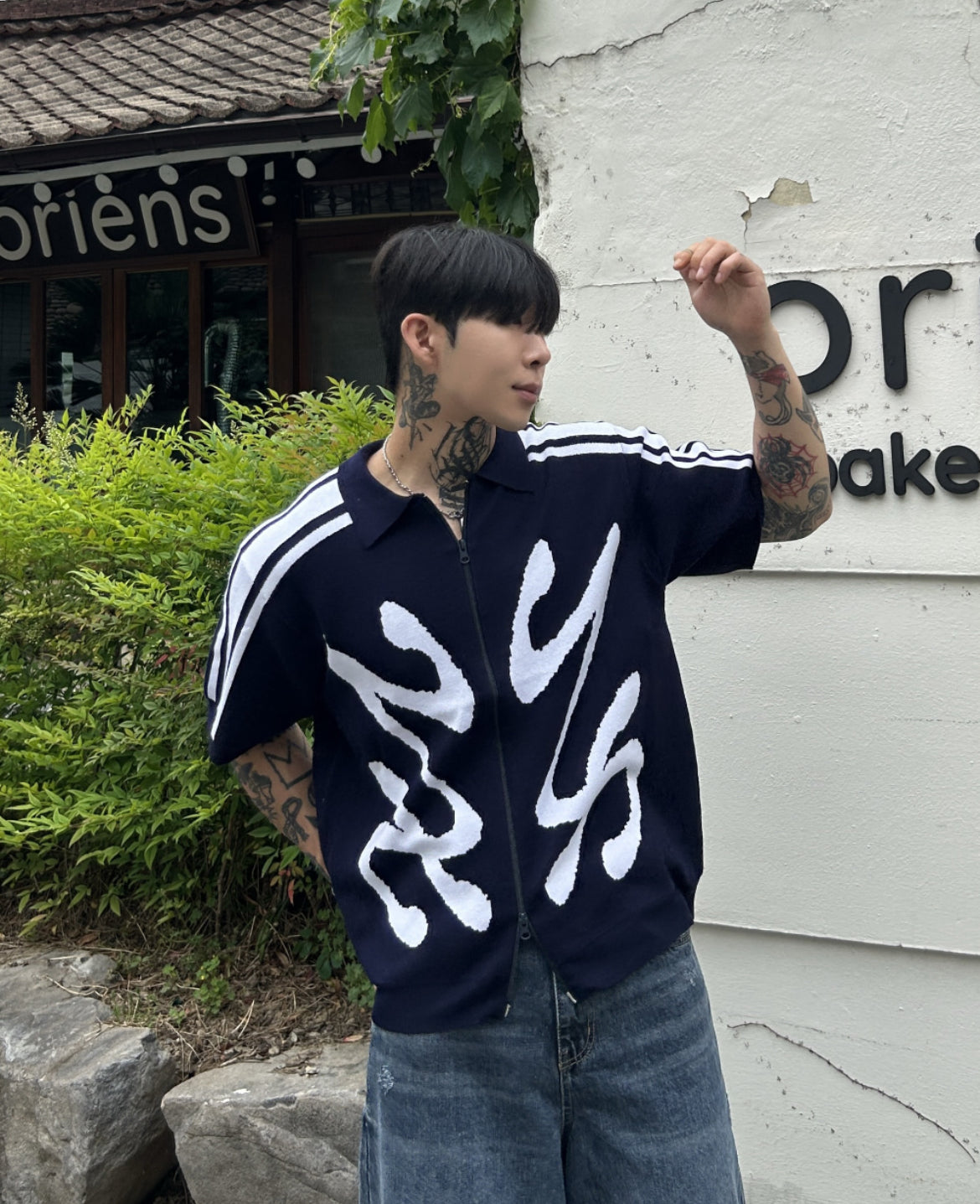 Flying Track Zip-up Knitwear