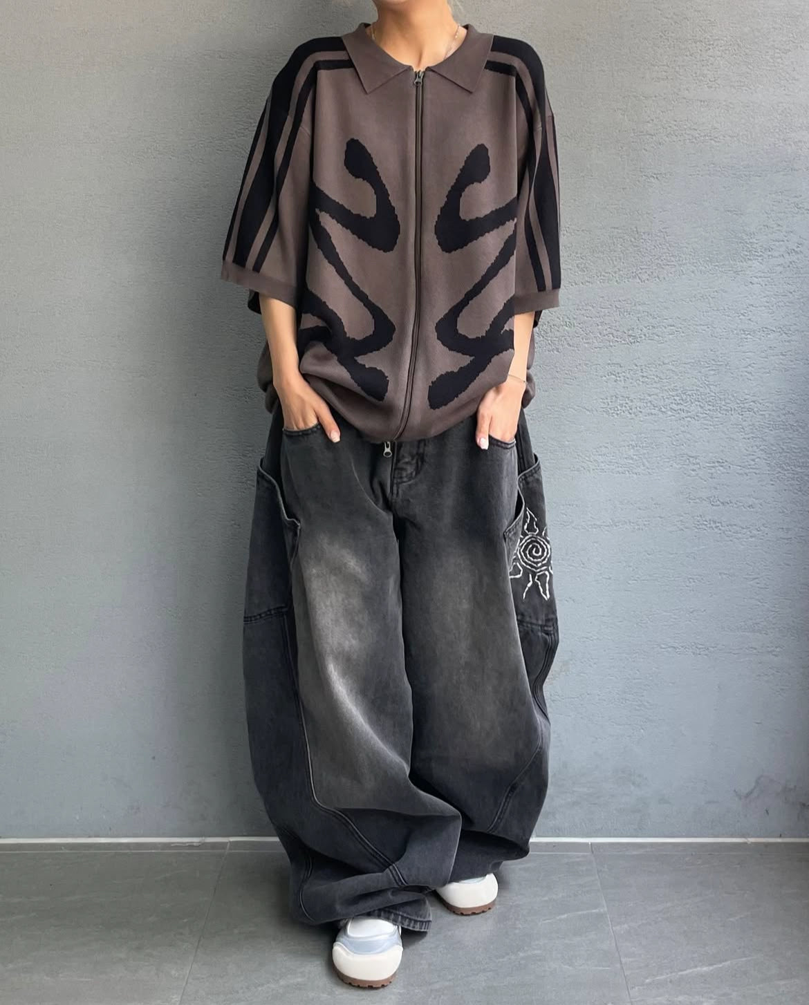 Flying Track Zip-up Knitwear