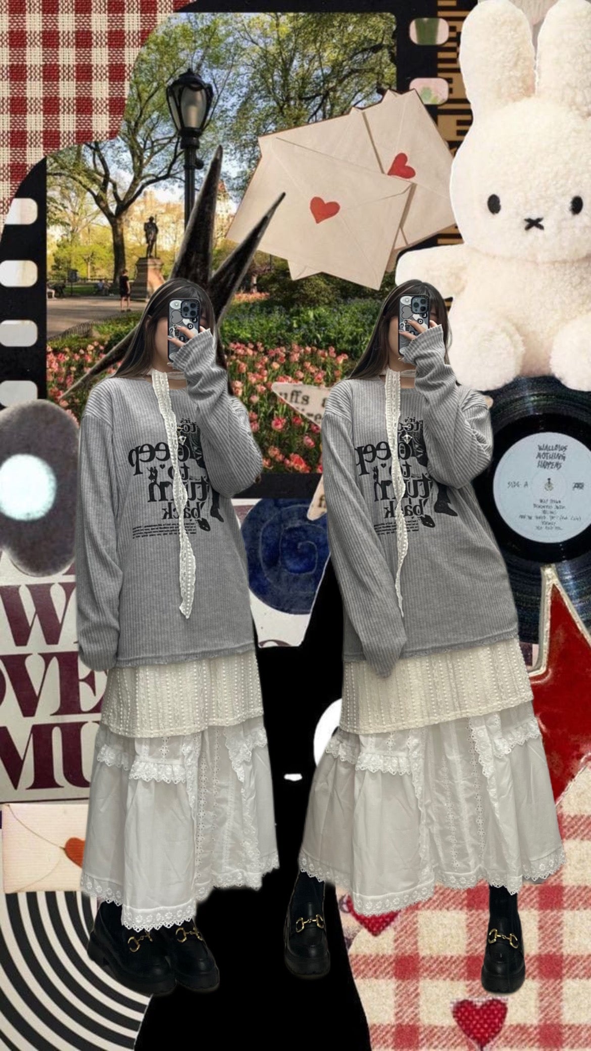 Lace OPS & Scarf Set