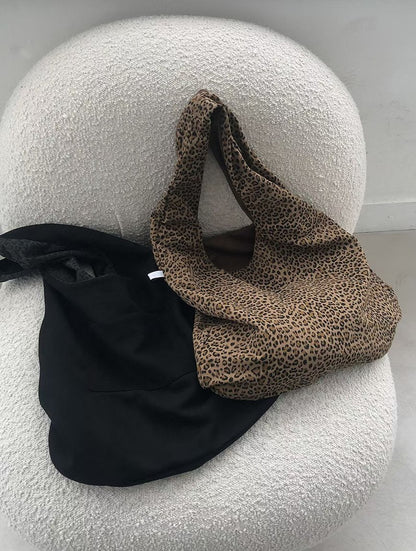 Double-sided Leopard Shoulder Bag