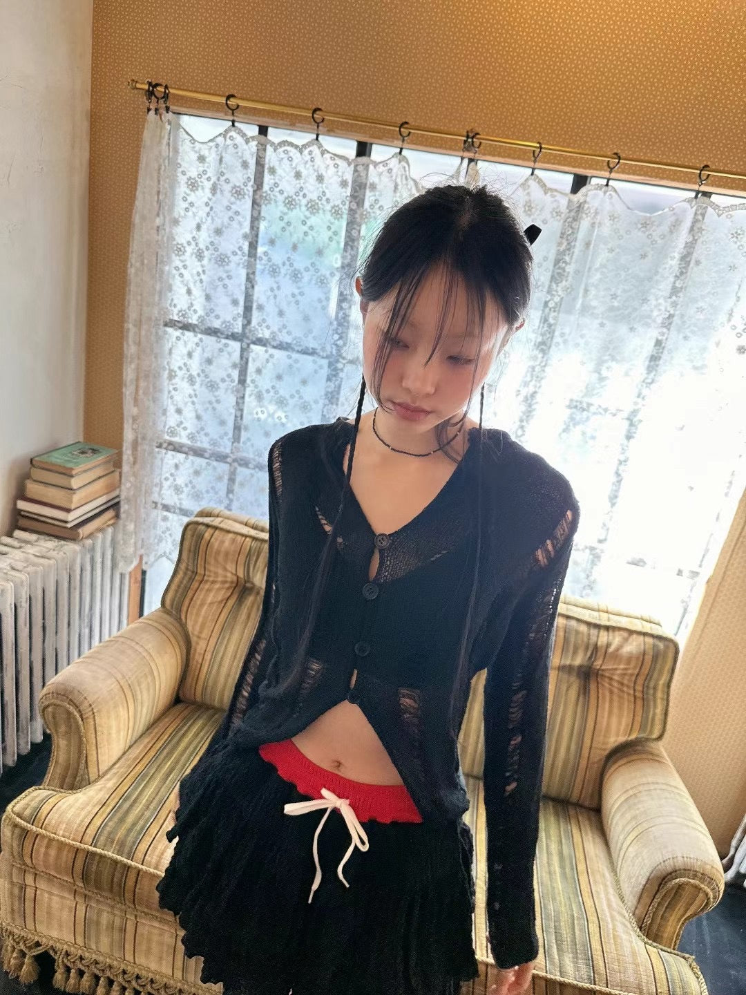 Damaged Knit Cardigan