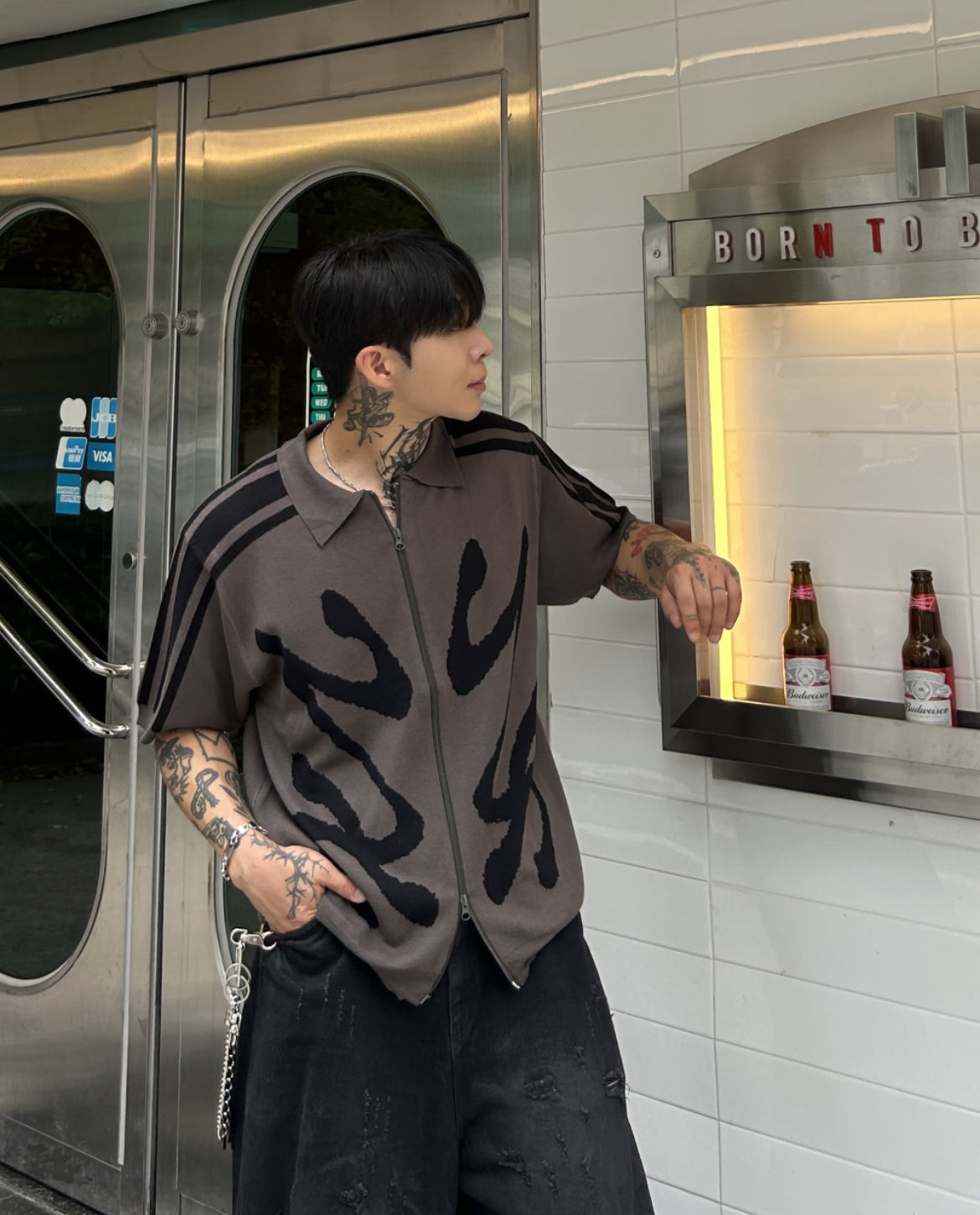 Flying Track Zip-up Knitwear