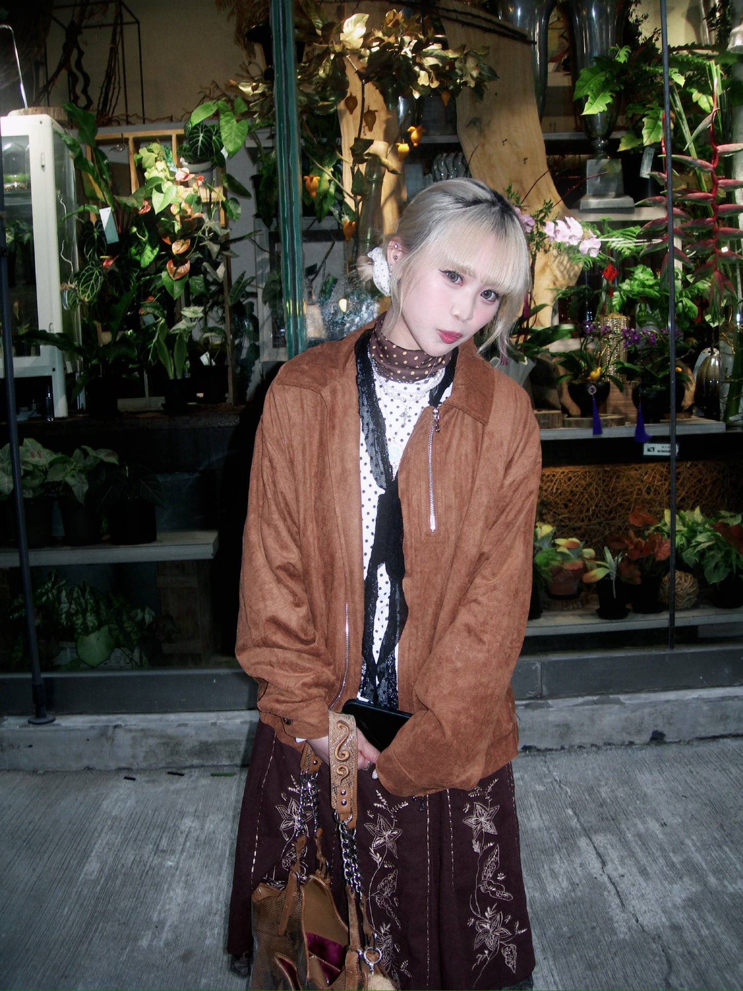 Suede Double Zipper Jacket