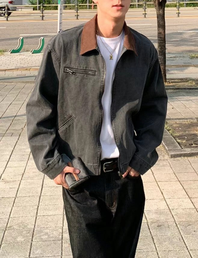 Vintage Crop Work Jacket