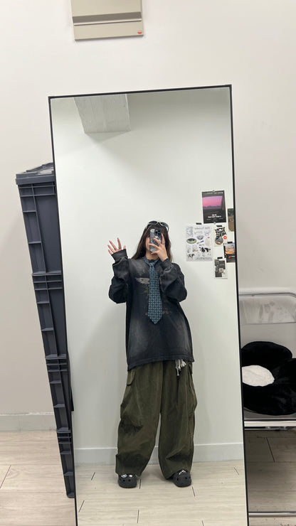 Corduroy Cargo Balloon Pants