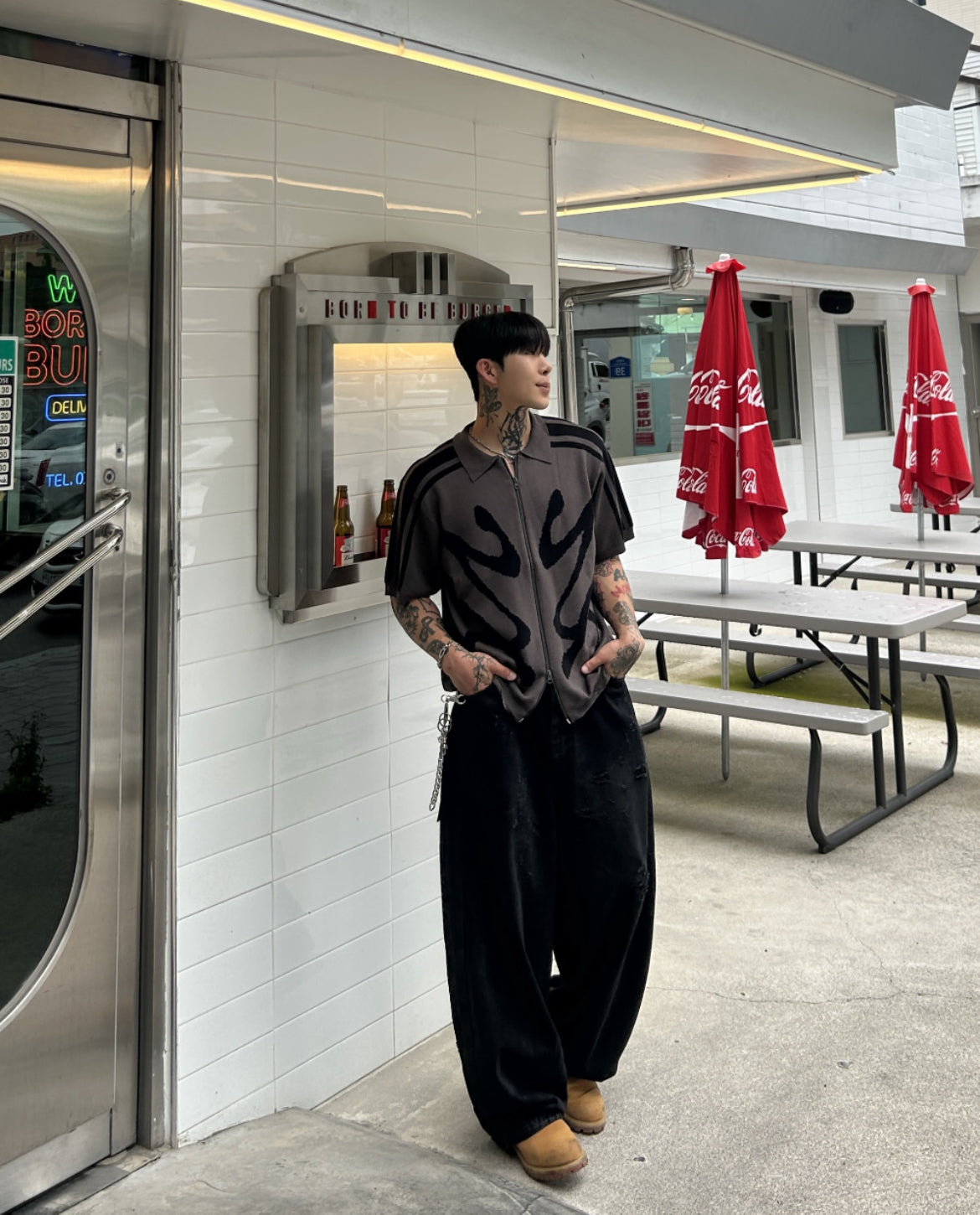 Flying Track Zip-up Knitwear